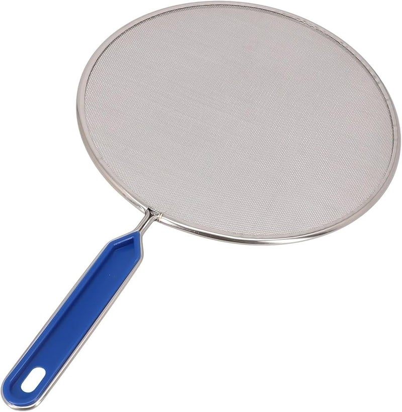 Stainless Steel Splatter Screen Set 4 Sizes 21 25 29 33 cm Silver Blue Anti Oil Splash Guard - Image 4